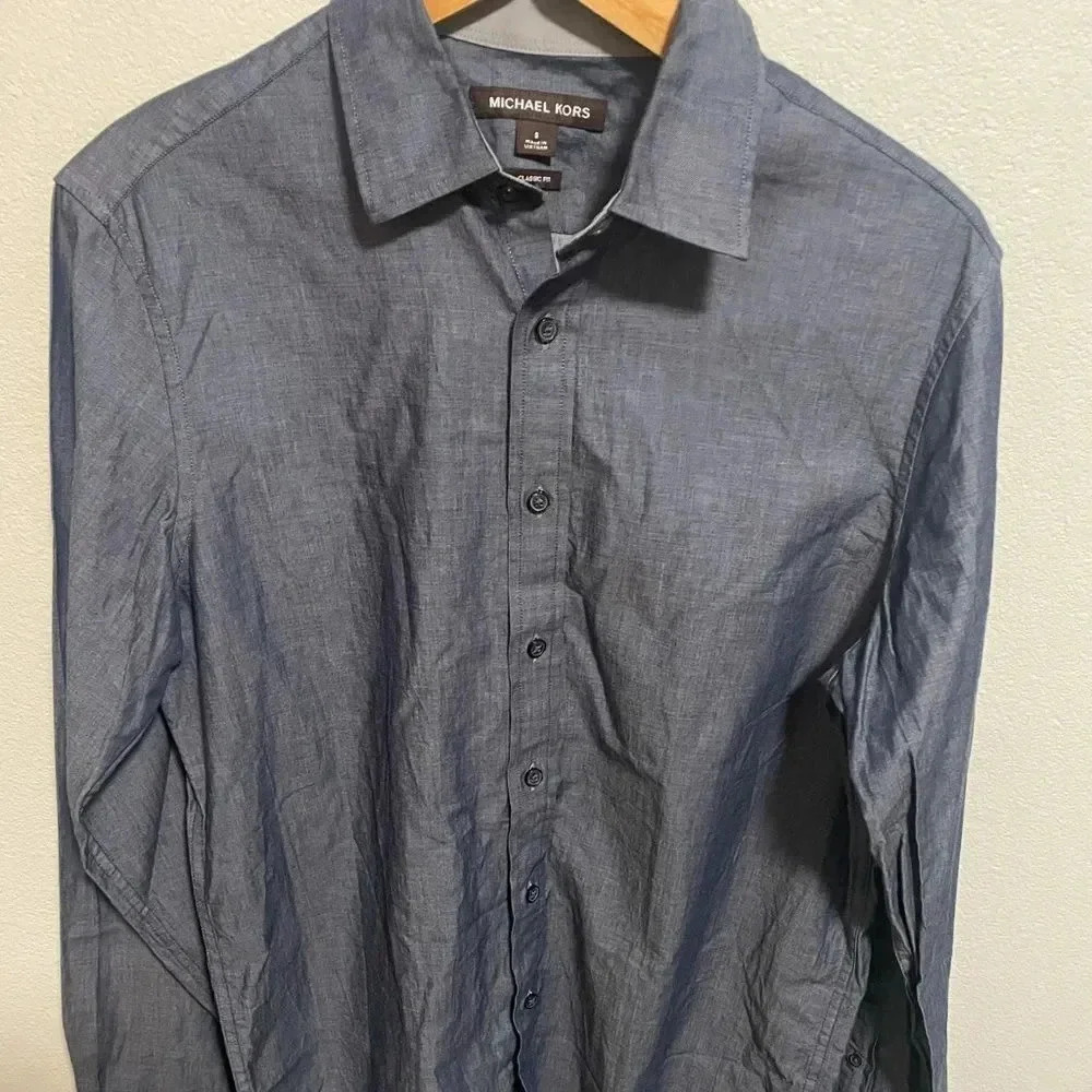 Micheal Kors casual‎ men’s button down long sleeve shirt